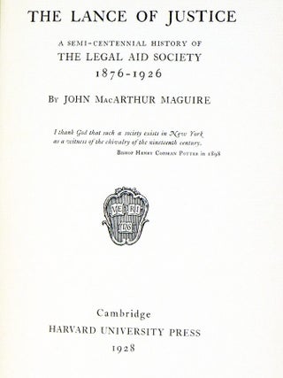 Lance of Justice, a Semi-Centennial History of the Legal Aid Society 1876-1926