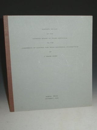 Item #001265 Minority Report of the Advisory Board of Texas Historians to the Commission of...