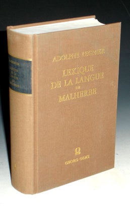 Item #002129 Lexique De La Langue De Malherbe. Adolphe Regnier
