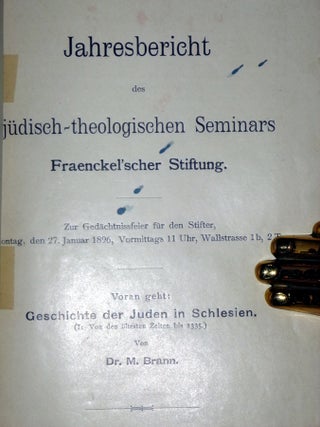 Jahresbericht Des Judisch-Theologischen Seminars fraenckel'scher Stiftung