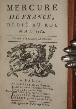 Mecure De France,dedie Au Roi. Mai. 1764 and Juin 1764