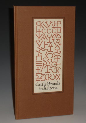Item #003828 CATTLE BRANDS IN ARIZONA, A Bibliography of Territorial and State Brand Registration...