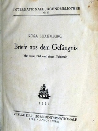 Briefe Aus Dem Gefangnis, Mit Einem Bild Und Einem Faksimile