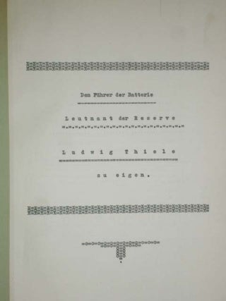 Tagebuch Batterie Thiele [typed manuscript]