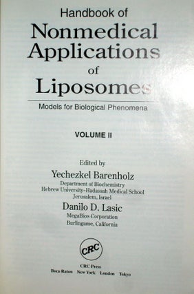Handbook of Nonmedical Applications of Liposomes. Models for Biological Phenomena, Volume II