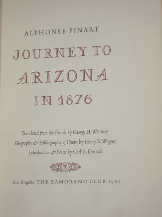 Journey to Arizona in 1876