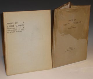 Item #013366 Notes on Joseph Conrad; with Some Unpublished Letters. Arthur Symons