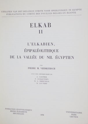 L'elkabien; Epipaleolithique De La Vallee Du Nil Egyptien (Pubications Du Comite Des Fouilles Beiges En Egypte, Elkab, 2)