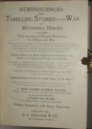 Reminiscences and Thrilling Stories of the War By Returned Heroes