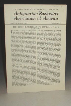 Item #013644 Antiquarian Booksellers Association of America, The Southern California Chapter, No....