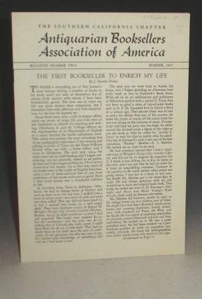 Item #013644 Antiquarian Booksellers Association of America, The Southern California Chapter, No....