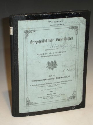 Item #013872 Erfahrungen Außereuropäischer Kriege Neuester Zeit; Aus Dem Sudafricanischen...