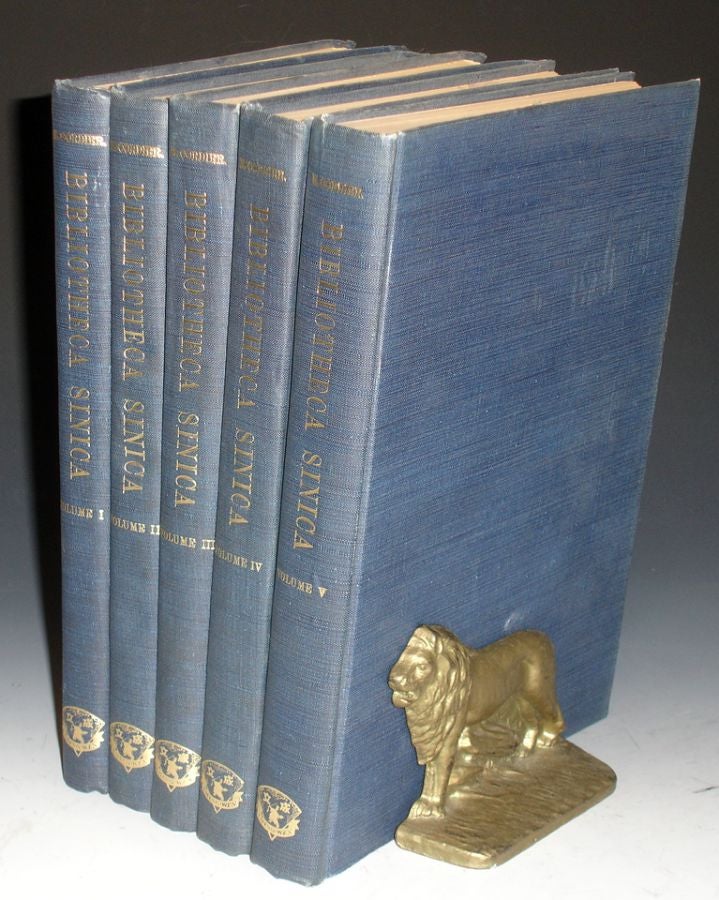 Item #014101 Bibliotheca Sinica; Dicitonnaire bibliographique Des Ouvrages Relatifs a l'Empire Chinois (2nd Ed, Revised, Corrected, Augmented (5 Volume set). Henri Cordier.