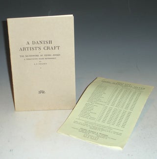 Item #014215 A Danish Artist's Craft; the Silverwork of Georg Jensen; a Twenty-five Years...