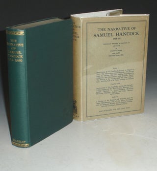 Item #015878 The Narrative of Samuel Hancock 1845-1860. Samuel Hancock