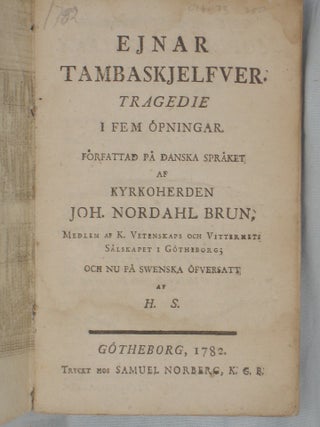 Item #016073 Ejnar Tambaskjelfver; Tragedie. Johan Nodahl Brun