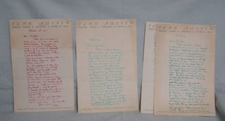 Item #016632 3 Autograph letters to Francis Bickley on four Pages (September 1925?- April 1926)....