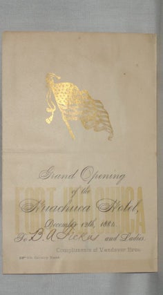 Item #016906 Grand Opening of the Huachuca Hotel, December 1884. Vandever Bros
