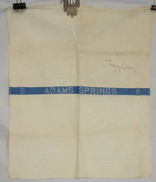Item #018201 Tommy Dorsey, Signed Napkin Adam Springs Hotel Undated