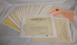 Item #018221 Archive of 45 Letters on Sales of Early Vintage Cars. Jackson Automotive Company