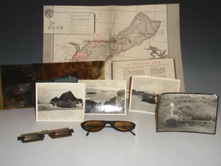 Item #018810 (map) The B-29's on Guam with Vectograph Glasses, Map, and a Photograph of Harbor...