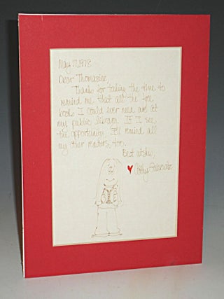 Item #018883 1 Autographed Letter Signed with Caricature of Her. Cathy Guisewite