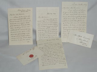 Item #019236 Manuscript Letters Signed. Joshua Bates, Mrs. Katherine Lawrence