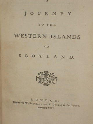 A Journey to the Western Islands of Scotland.