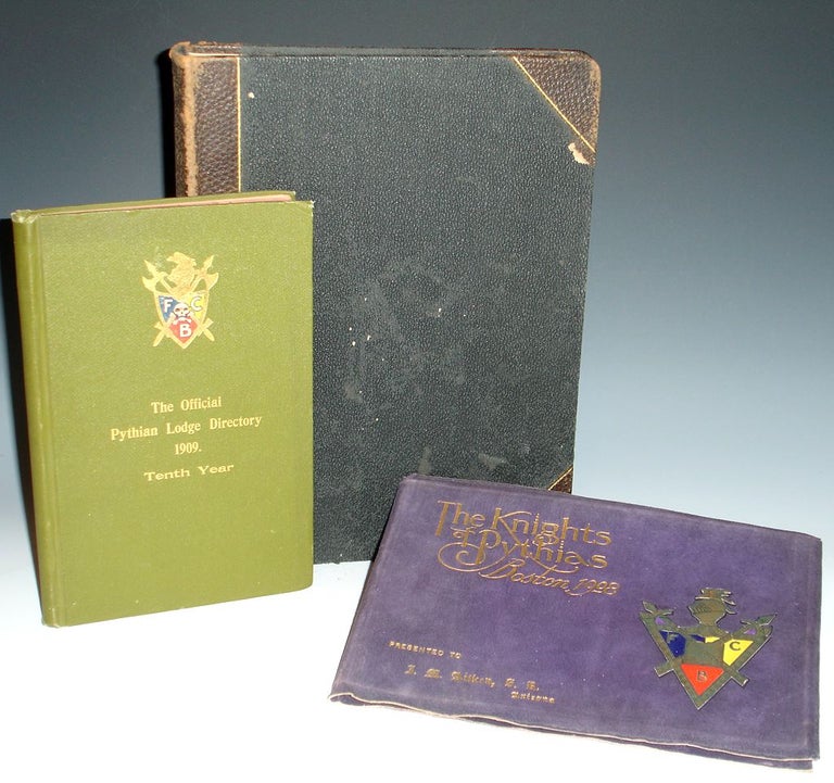 Item #021055 Knights of Pythias (scrapbook); The knights of Pythias Boston and The Official Pythian Lodge Directory 1909 (three works together)