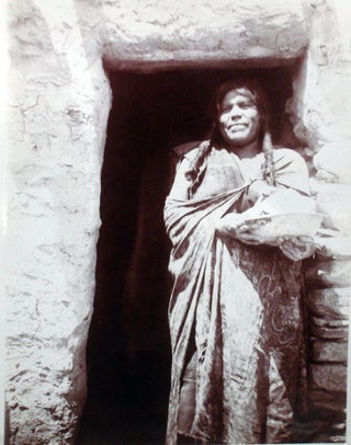 Item #021455 Oraibi Woman with Stone for House Building. Pierce, harles, hester