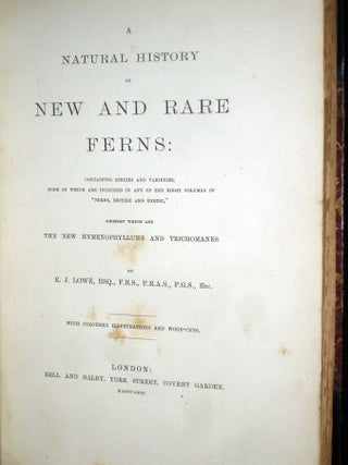 A Natural History of New and Rare Ferns: Containing Species and Varieties, None of Which are Included in Any of the Eight Volumes of "Ferns, British Ad Exotic," Amongst Which are the New Hymenophyllums and Trichomanes
