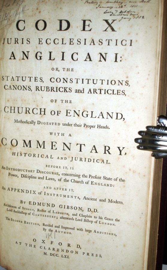 Legal Codex Example Codex Juris Ecclesiastici Anglicani: Or, the Statutes, Constitutions ...