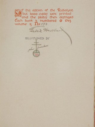 The Rubaiyat of Omar Khayyam as Rendered Into English By Edward Fitzgerald