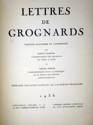 Lettres De Grognards