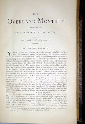 The Overland Monthy Devoted to the Development of the Country