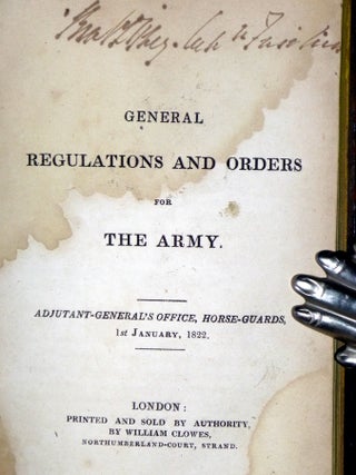 General Regulations and Orders for the Army. Adjutant--general's Office, Horse-Guards, 1st January, 1822