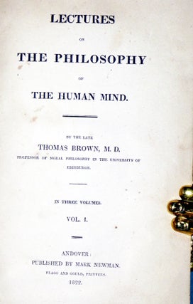Lectures on the Philosophy of the Human Mind