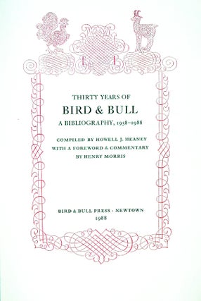 Thirty Years of Bird and Bull, A Bibliography 1958-1988