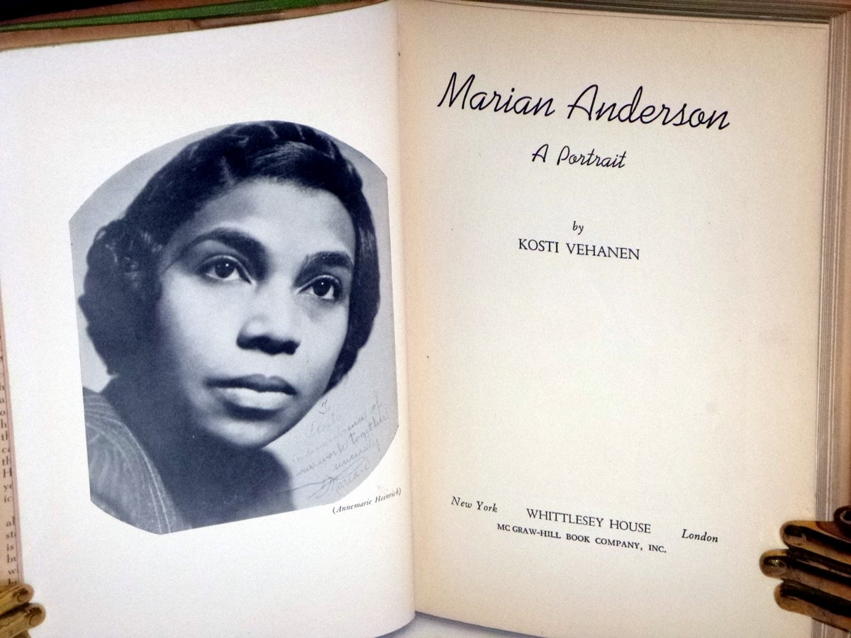 Marian Anderson, a Portrait | Kosti Vehanen | First Edition