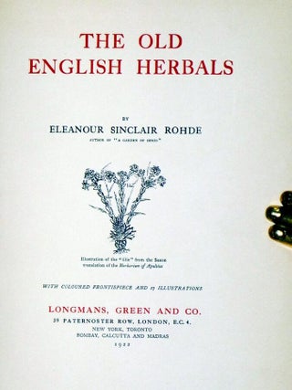 The Old English Herbals