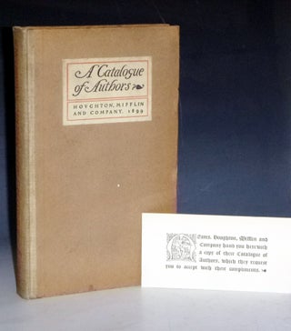 Item #023247 A Catalogue of Authors Whose Works are Published By Houghton, Mifflin and Co