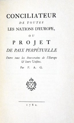 A Project of Universal and Perpetual Peace