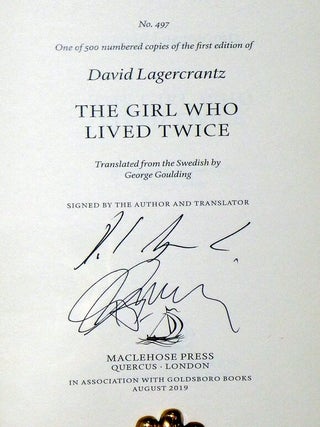 The Girl Who Lived Twice (signed by Author and translator)