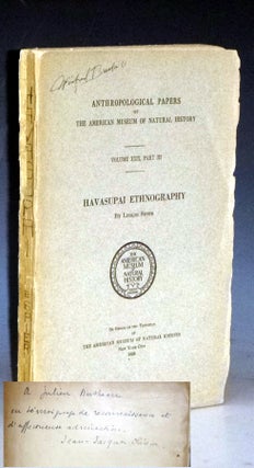 Item #023327 Havasupai Ethnography, Anthropological Papers of the American Museum of Natural...