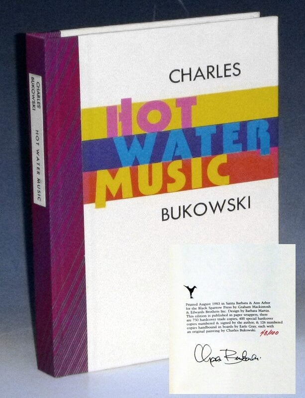 Item #023386 Hot Water Music (signed and w/original art). Bukowski Charles.