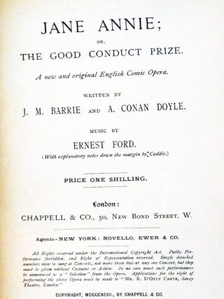 Jane Annie; or, The good conduct prize. A new and original English comic Opera