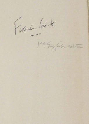 Evolution Above the Species Level (signed by Francis Crick)