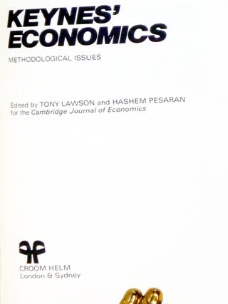 Keynes' Economics Methodological Issues