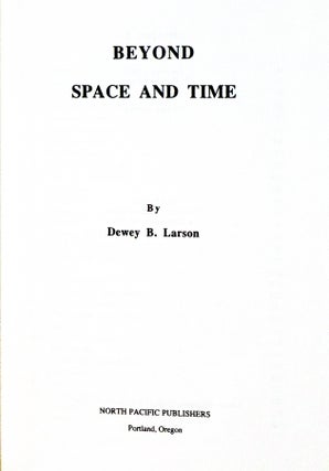 Beyond Space and Time