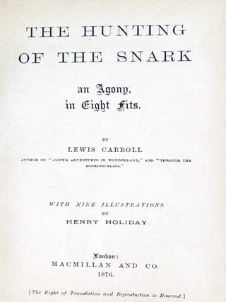 The Hunting of the Snark; an Agony in Eight Fits
